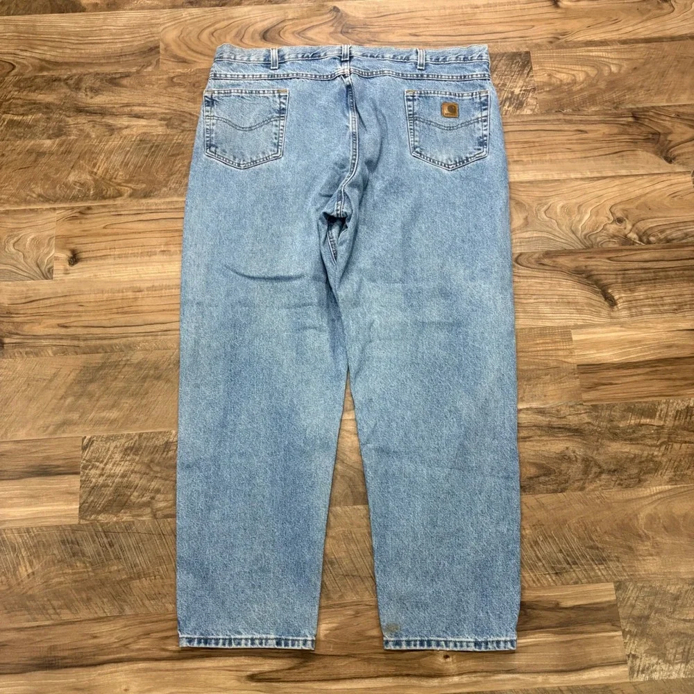 Vintage Y2K Carhartt Jeans Mens 44x32 Blue B17 Relaxed Fit Stonewash 90s Denim